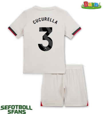 Chelsea Marc Cucurella #3 Bortaställ Barn 2025-26 Kortärmad (+ Korta byxor)